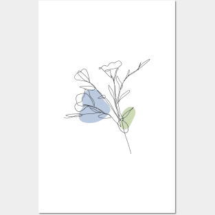 Blue Flower Posters and Art